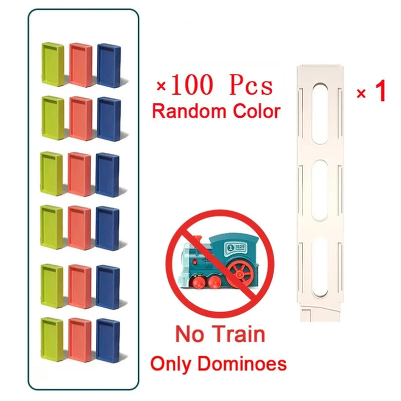 Children'S Toys Domino Train Electric Car Kids Automatic Laying Dominoes Set Brick Blocks Kits Children'S Games for Boys Gift