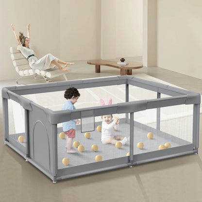Baby Playpen, Playpen for Babies and Toddlers, Sturdy Safety Baby Play Yards Indoor & Outdoor, Play Pens for Babies and Toddlers, Baby Fence