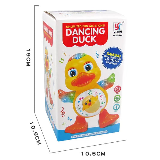 Electronic Toys Dancing Duck Funny Blink Eyes Flashing Light Shake the Body Cute Musical Cartoon Animal Educational Toy Kid Gift