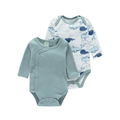 Baby Girl Boys Bodysuit for Newborns New Long-Sleeve Organic Cotton Clothes 2-Pack Sets Designer Bebe Onesies Rompers Playsuits