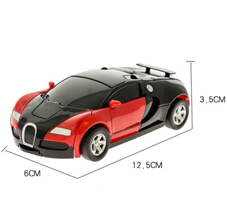 Mini 2 in 1 Car Toys One-Key Deformation Car Toys Automatic Transformation Robot Model Car Diecasts Toy Boys Gifts Children Toy