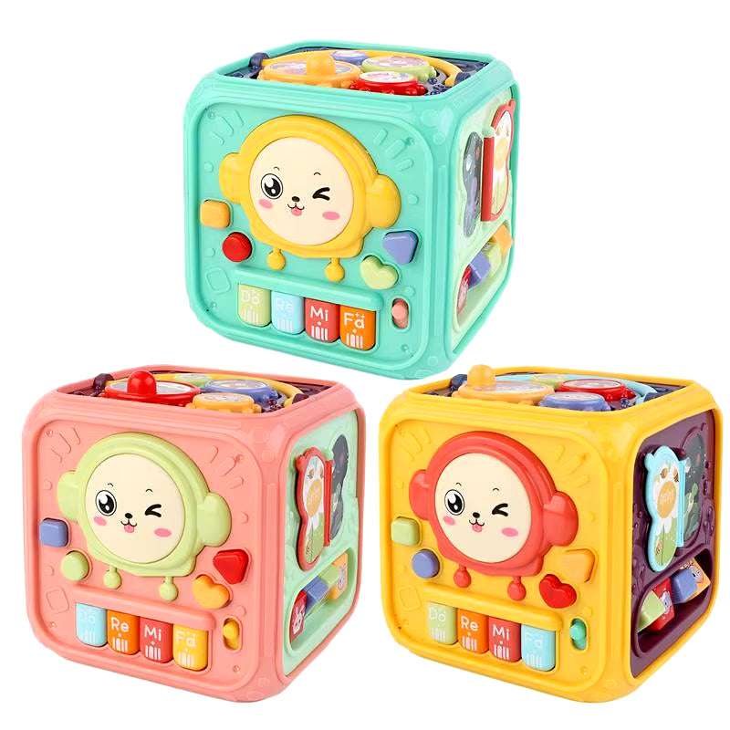 Montessori Learning Toys Activity Musical Cube Developmental Montessori Learning Music Activity Cube Toys for Kids Children