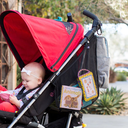 Side Sling Stroller Cargo Net, Stroller Organizer and Storage