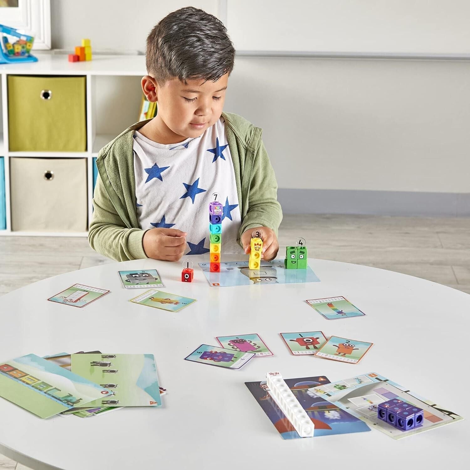 Mathlink Cubes Number Blocks1-10 Activity Set, 30 Preschool Learning Activities,
