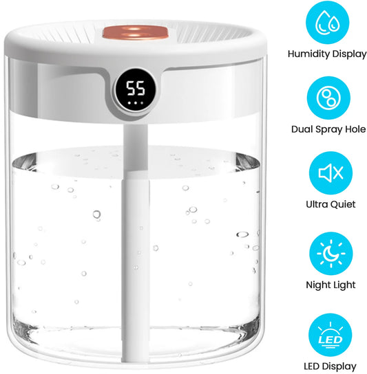 Humidifier for Room,Home Bedroom Baby Ultrasonic Top Fill Cool Mist Small Humidifier,White