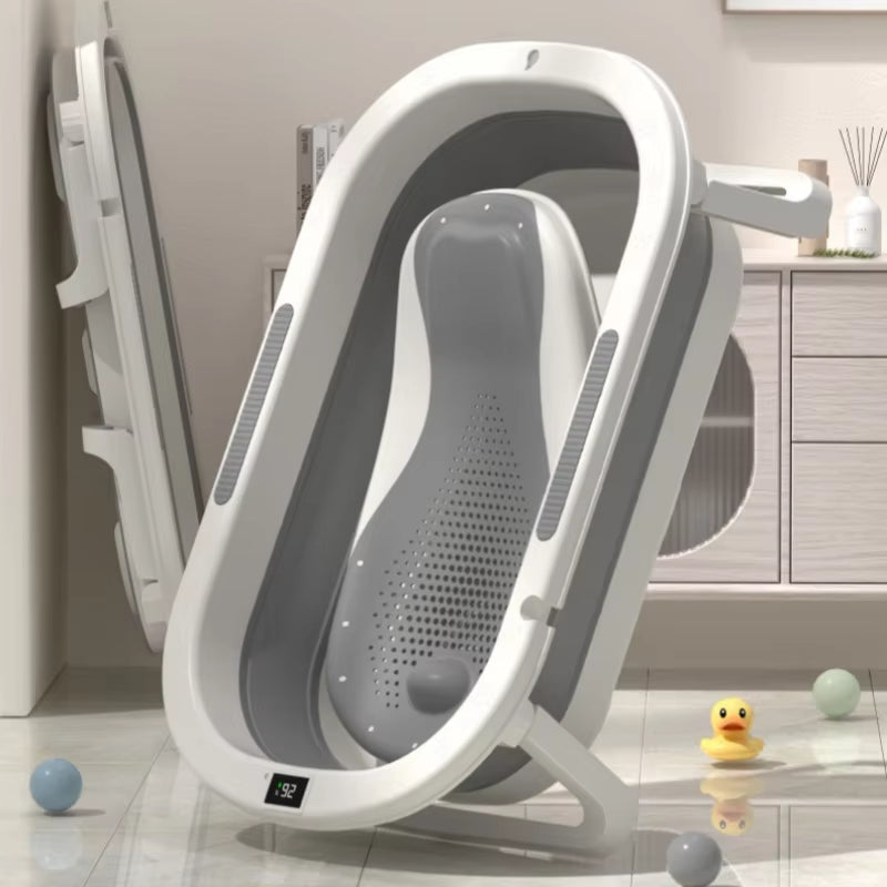 Baby Bath Tub Warm Bath Tub Baby Foldable Toddler Sitting and Lying Toddler Household Bathroom Items