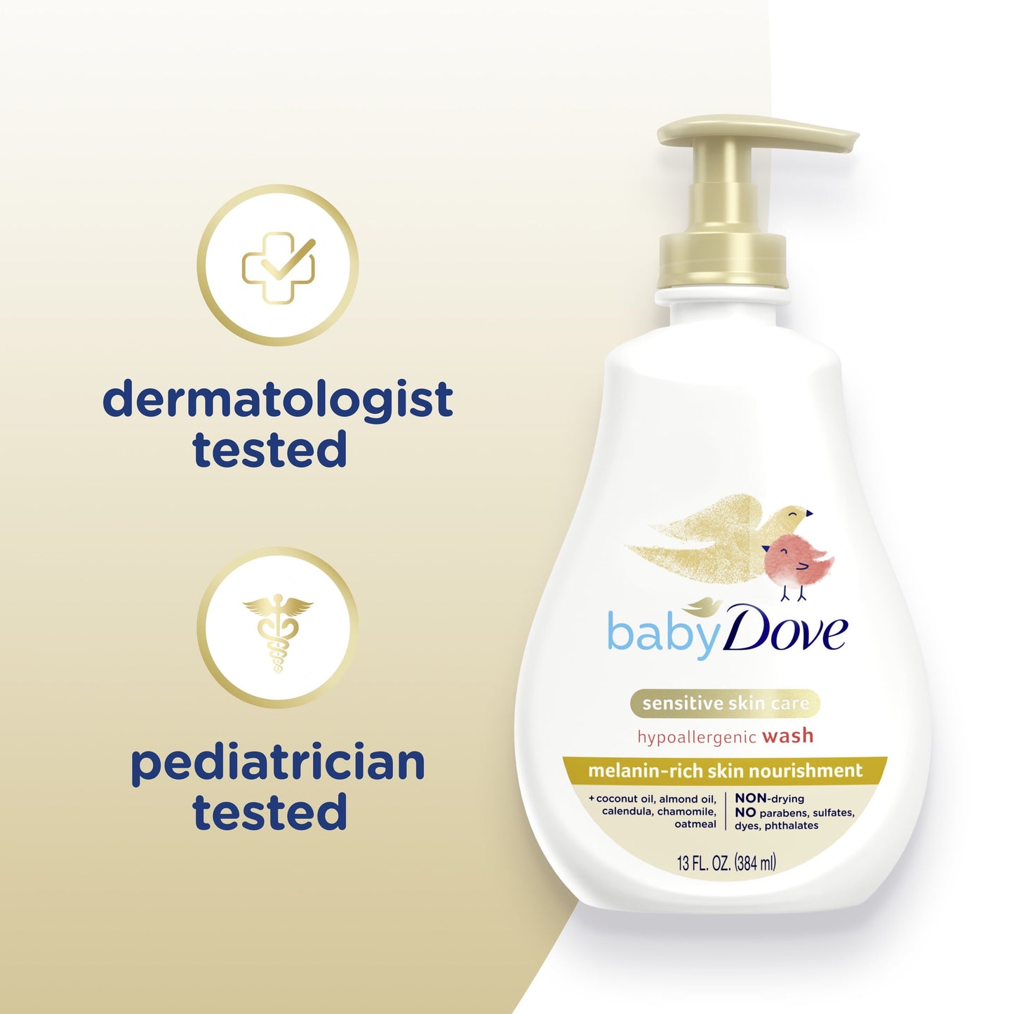 Melanin-Rich Skin Nourishment Hypoallergenic Body Wash Newborn Senstive Skin, 13 Oz