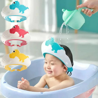 Baby Bath Caps Toddle Shampoo Cup Children Bathing Baby Shower Spoons Child Washing Hair Cup Kids Bath Tool Silicone Caps