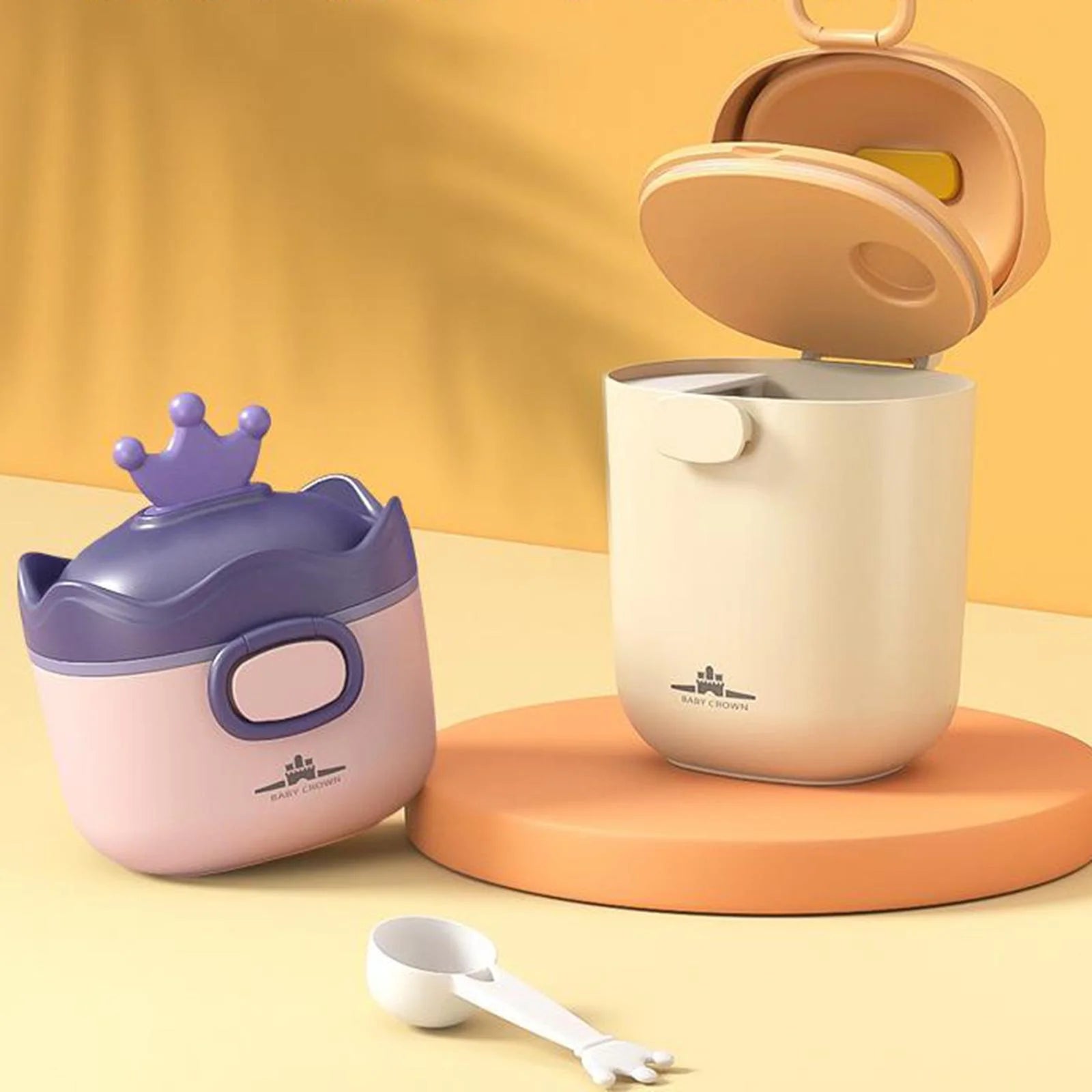 Baby Formula Dispenser, Portable Formula Dispenser Container with Carry Handle for Travel Outdoor Activities for Baby Infant,Large Size