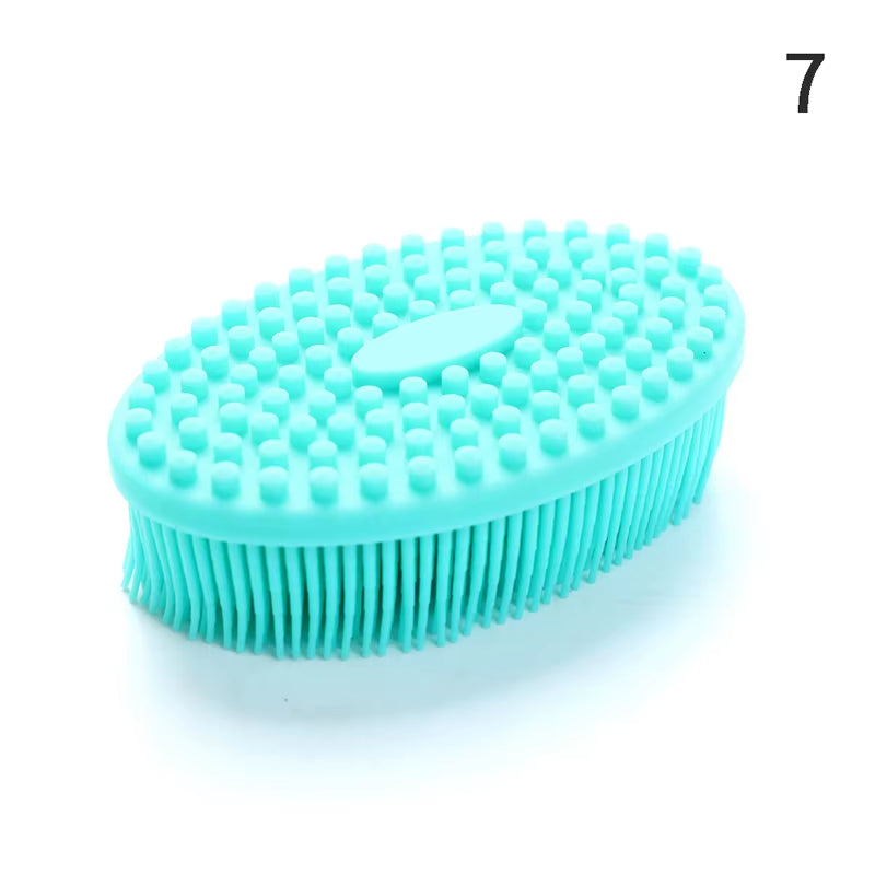 Silicone Body Brush Baby Shower Sponge Dry Massage Bath Towel for Body Bast Silicone Body Scrubber Back Scrubber