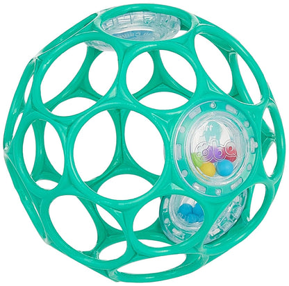 Oball Easy-Grasp Rattle Bpa-Free Infant Toy in Teal, Age Newborn and Up, 4 Inches