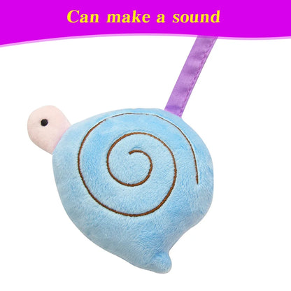 Baby Bassinet and Stroller Toy - Spiral Plush Hanging Toy with Teether for Indoor/Outdoor Use, 0+ Months