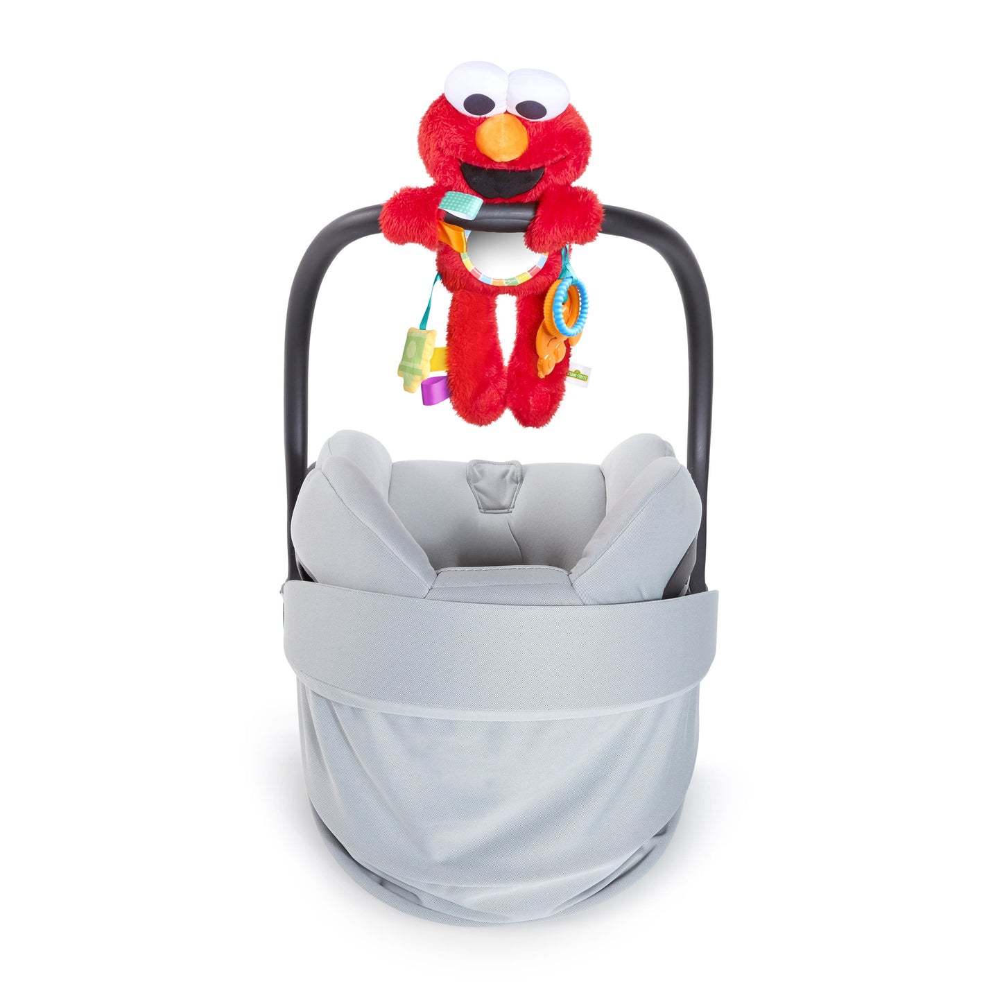 Sesame Street Elmo Travel Buddy Plush Take-Along Stroller Carrier Toy, Ages 0-12 Months