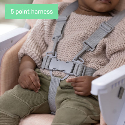 Sun Valley Compact Folding Baby High Chair - for Ages 6 Months and Up, Unisex - Pink