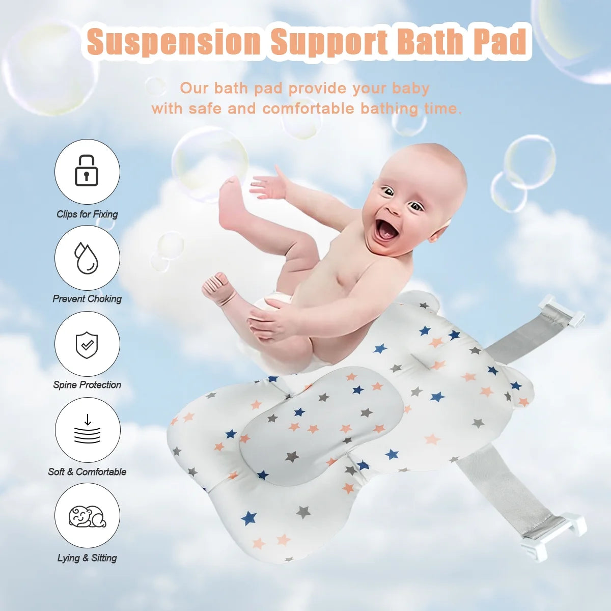 Foldable Baby Bath Tub with Toys, Portable Newborn Infant Bathtub, Pink+Floating Mat