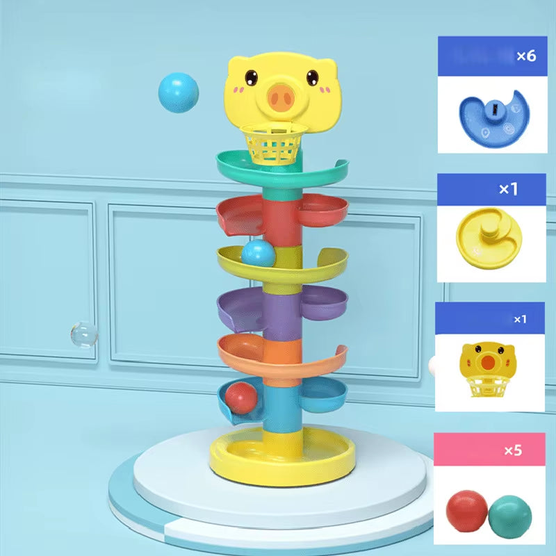 Development Games Montessori Rolling Ball Baby Toys Educational Toys Montessori Activity Stacking Toys for Babies 1 2 3 Years