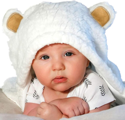 -Cute Bear Organic Newborn Swaddle Wrap-Gender Neutral Soft Baby Blanket, Newborn Baby Registry Gift (Golden Brown, 0-3M)