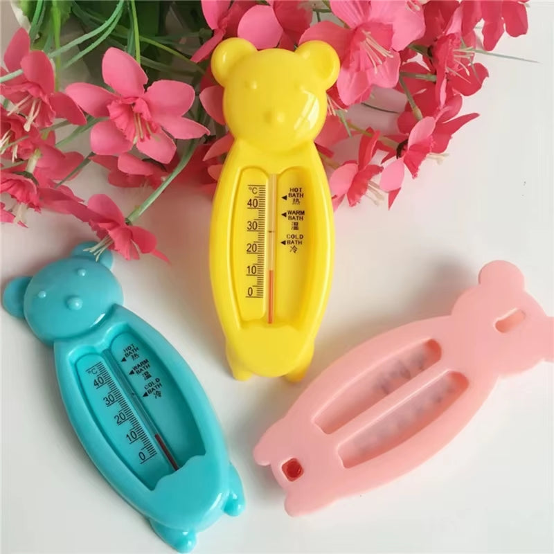 2023 New Cartoon Floating Bear Baby Water Thermometers Lovely Kids Bath Thermometer Toy Plastic Tub Water Sensor Thermometer