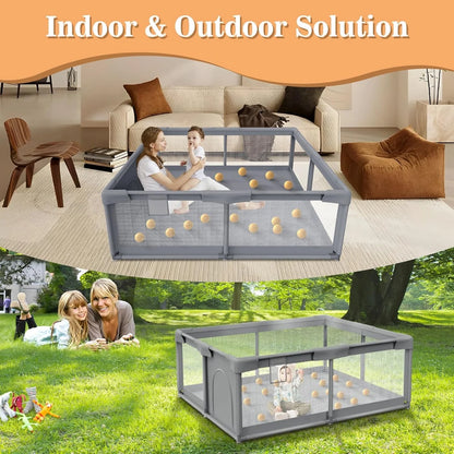 Baby Playpen, Playpen for Babies and Toddlers, Sturdy Safety Baby Play Yards Indoor & Outdoor, Play Pens for Babies and Toddlers, Baby Fence