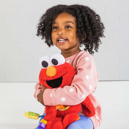 Sesame Street Elmo Travel Buddy Plush Take-Along Stroller Carrier Toy, Ages 0-12 Months
