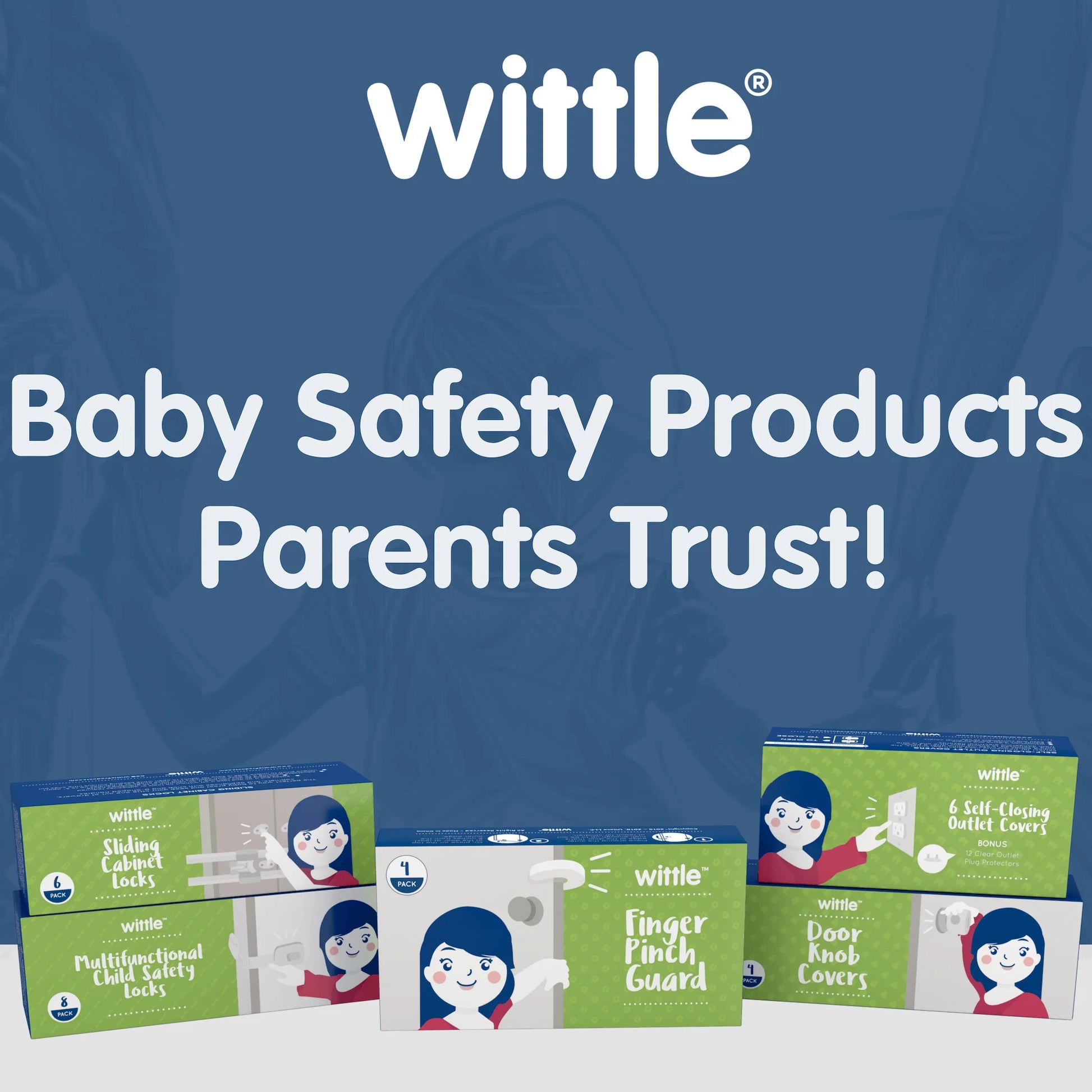 Sliding Child Safety Cabinet Locks (6 Pack) | Baby Proof Cabinet Locks