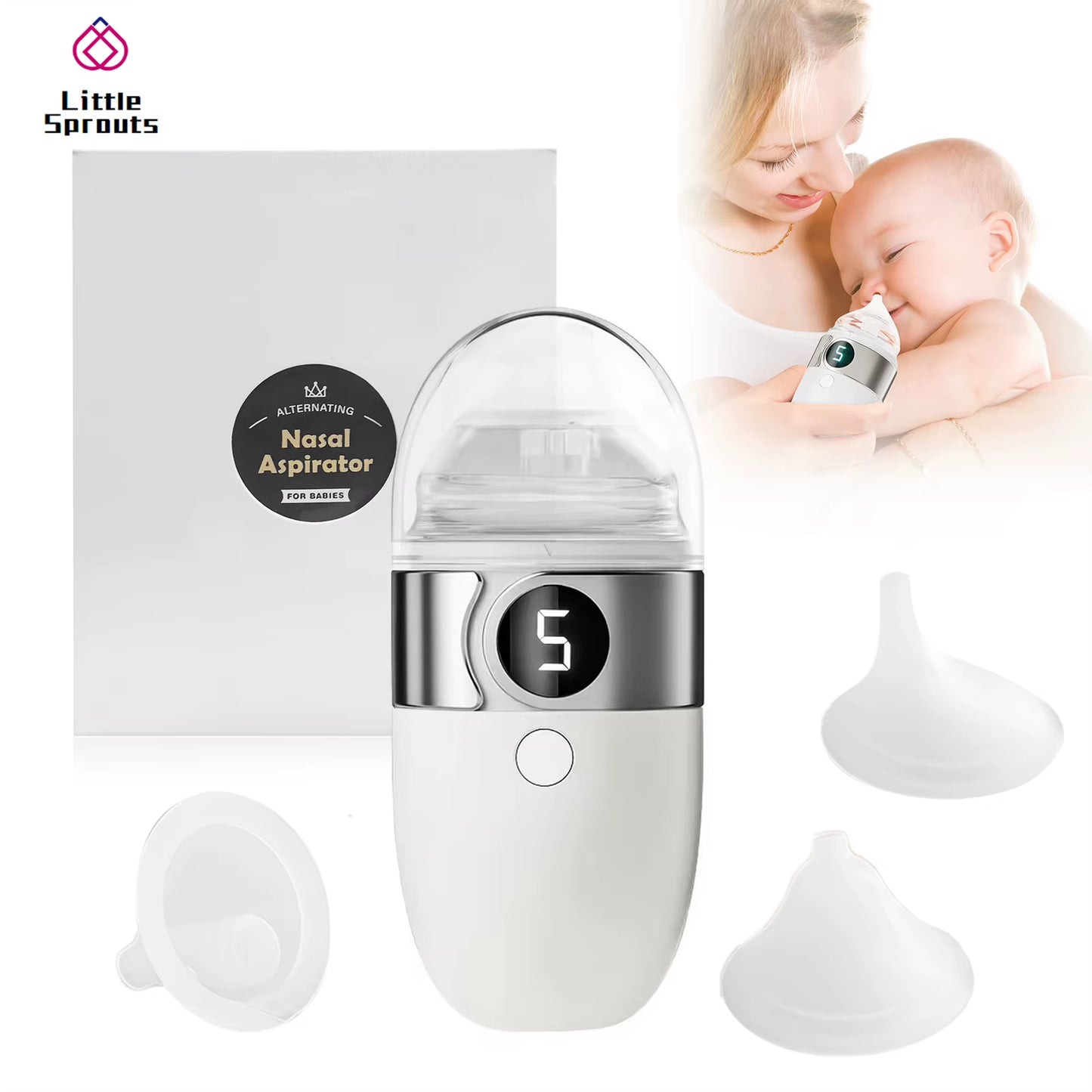 New Upgrade Baby Electric Nasal Aspirator Nose Suction Device with Completely Silent Maximum 18 Liters Super Strong Suction