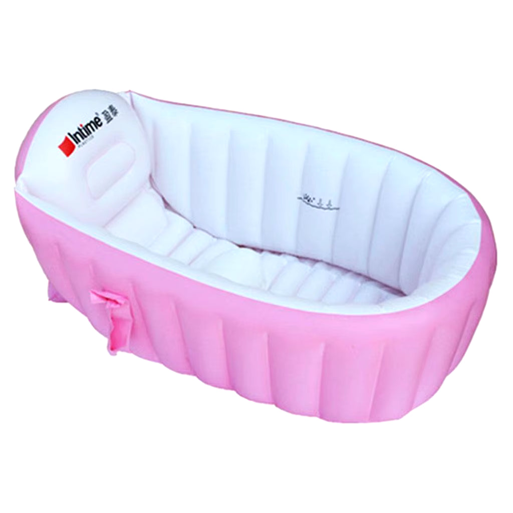 Inflatable Baby Bathtub, Baby Girl Bath Tub, Travel Bath Tub with Bath Toy Organizer, Foldable Baby Bathtub, Infant Bathtub