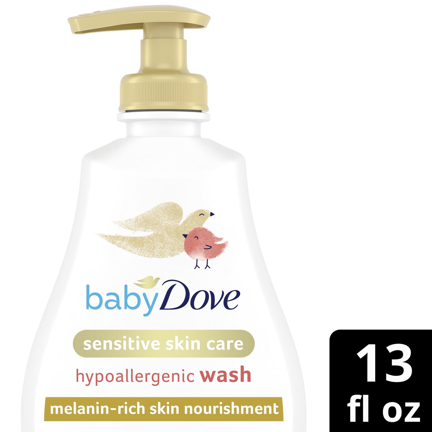 Melanin-Rich Skin Nourishment Hypoallergenic Body Wash Newborn Senstive Skin, 13 Oz