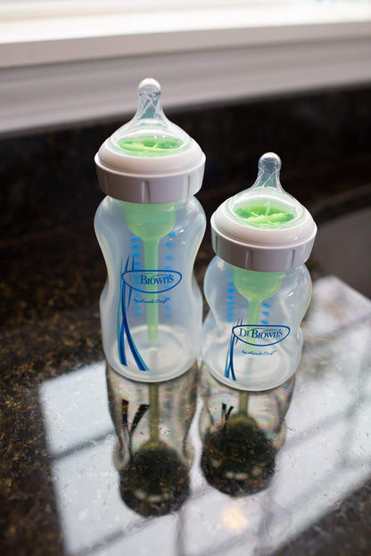 Options+ Wide-Neck Glass Baby Bottles, 5 Ounce, 3Count