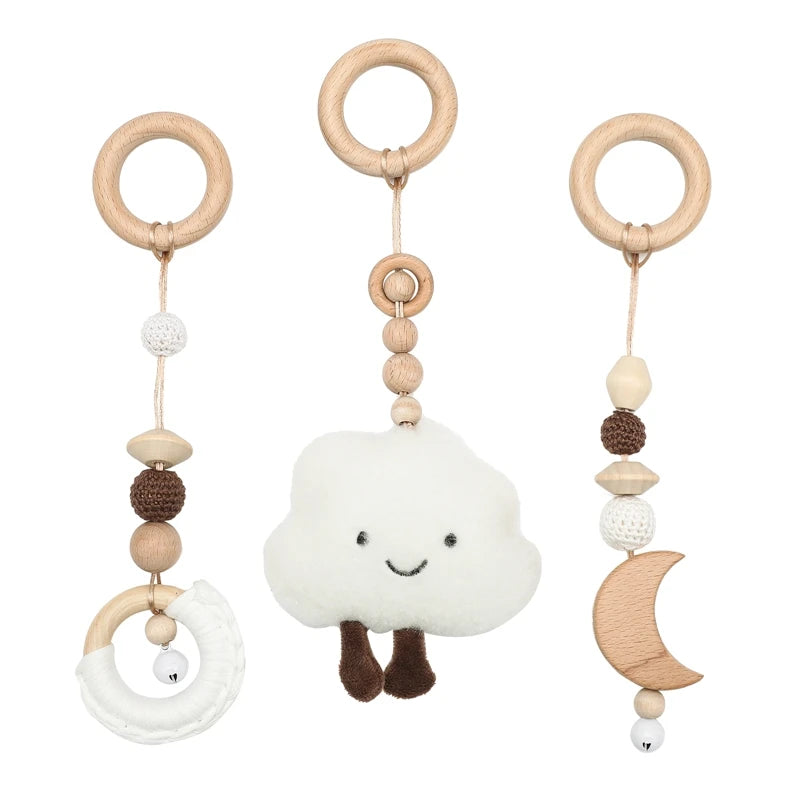 Nordic Baby Wooden Gym Fitness Frame Rack Baby Activity Gym Mobile Suspension Baby Room Decoration Newborn Baby Accessories
