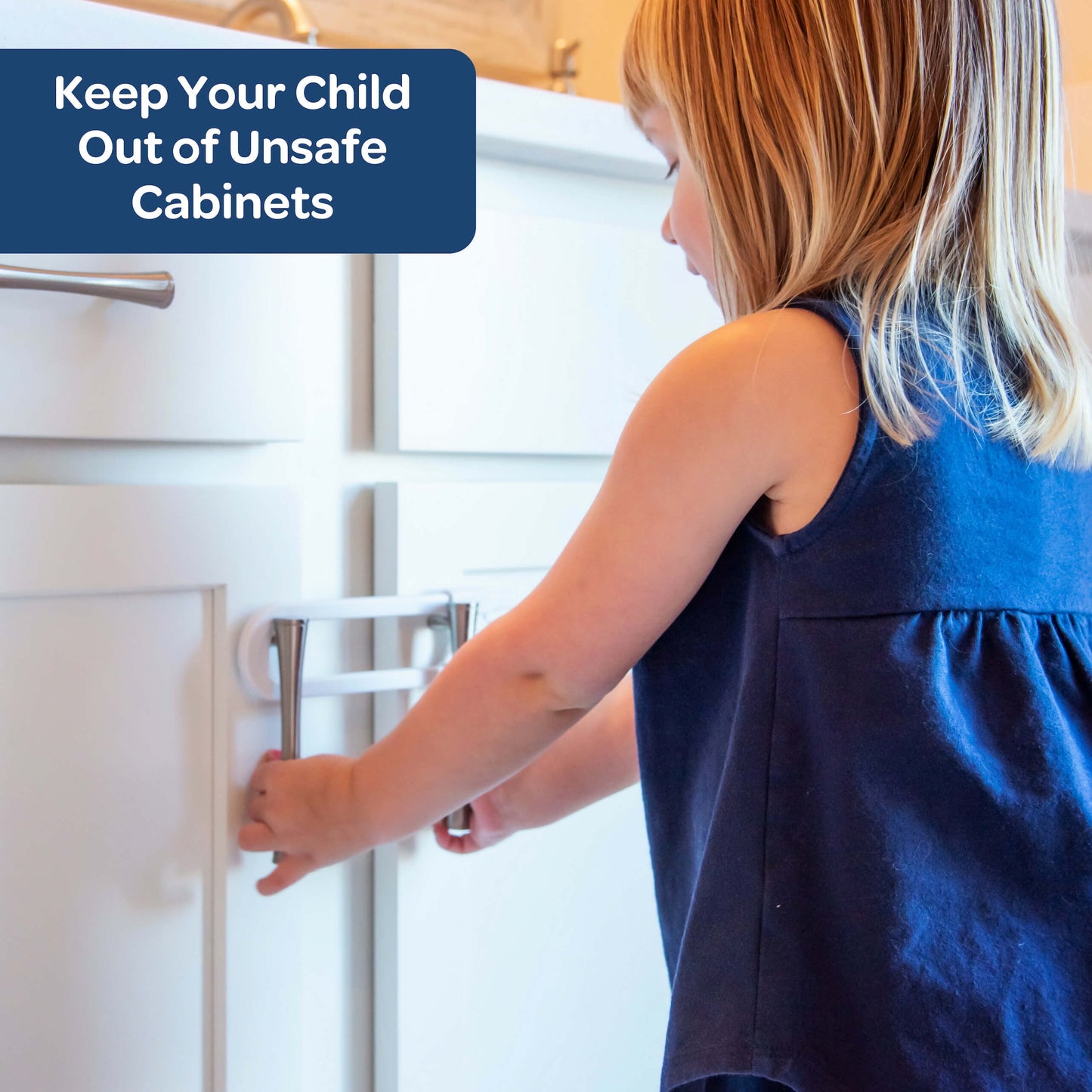Sliding Child Safety Cabinet Locks (6 Pack) | Baby Proof Cabinet Locks
