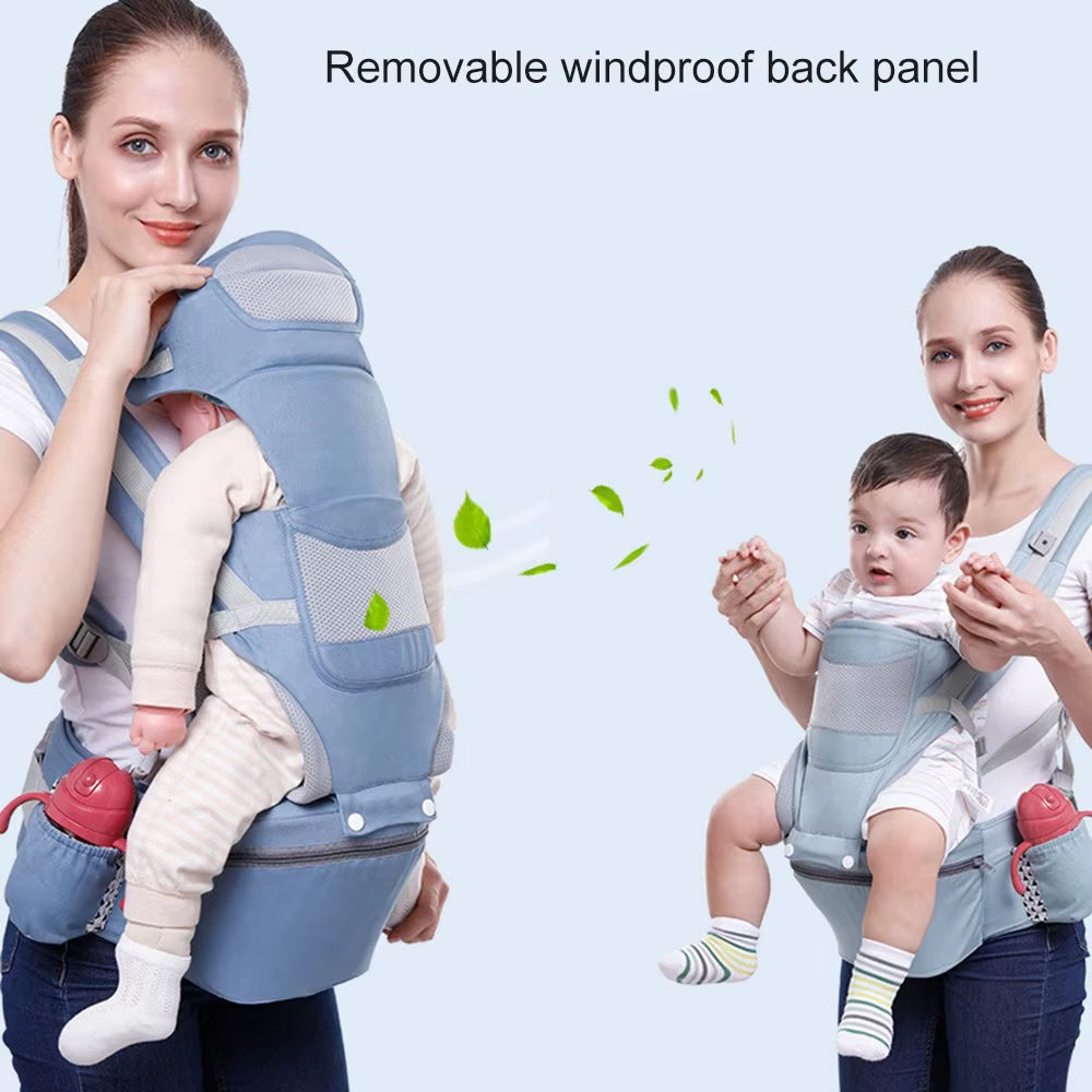 Baby Carrier Waist Stool with Storage Bag Kangaroo Shoulder Swaddle Sling Infant Kid Wrap Ergonomic Backpack Hipseat