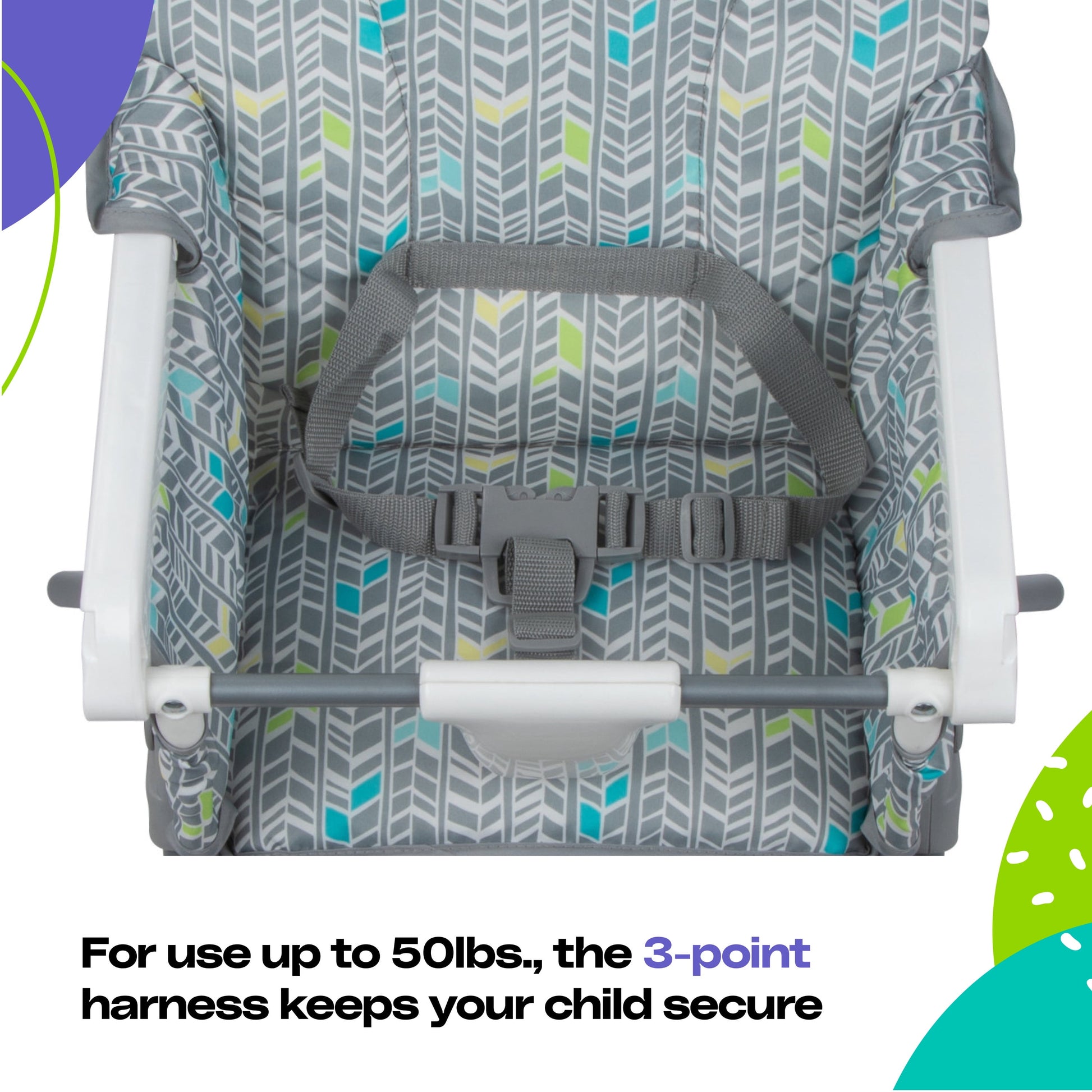 Simple Fold High Chair, Noir Dot