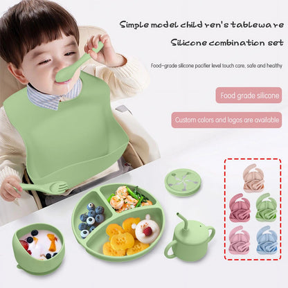 5Pack Silicone Baby Feeding Set, Baby Led Weaning Utensils Set, Baby Spoon and Fork, Pink
