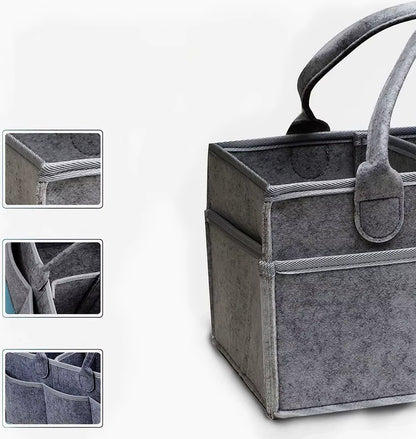 Multifunctional Felt Diaper Bags Baby Newborn Things Nursery Organizer Diaper Stackers & Caddies Diaper Pouch Large Storage Bag