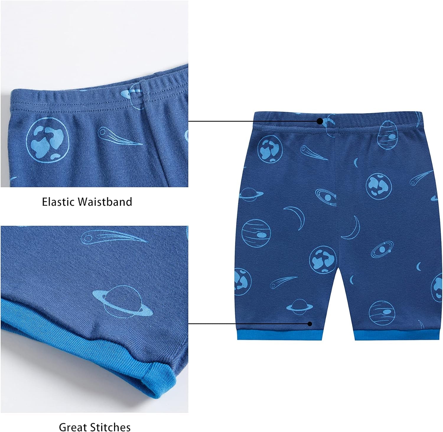 Boys Short Sleeve Pajamas Kids Summer Pjs Children Pajamas