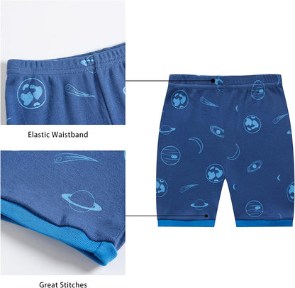 Boys Short Sleeve Pajamas Kids Summer Pjs Children Pajamas