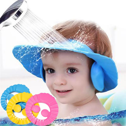 Adjustable Safe Shampoo Shower Bathing Bath Protect Soft Cap Hat for Baby Wash Hair Shield Children Bathing Shower Cap Hat Kids