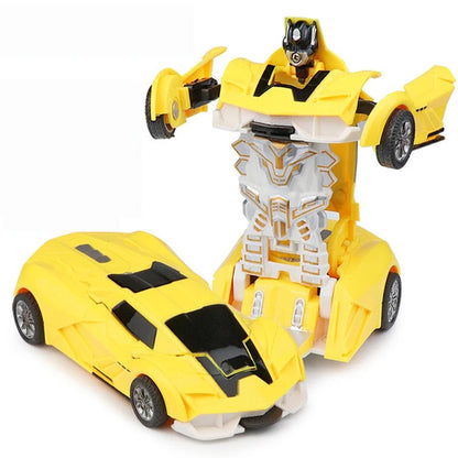 Mini 2 in 1 Car Toys One-Key Deformation Car Toys Automatic Transformation Robot Model Car Diecasts Toy Boys Gifts Children Toy