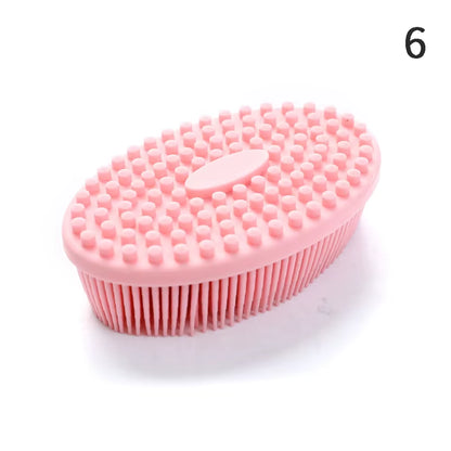 Silicone Body Brush Baby Shower Sponge Dry Massage Bath Towel for Body Bast Silicone Body Scrubber Back Scrubber