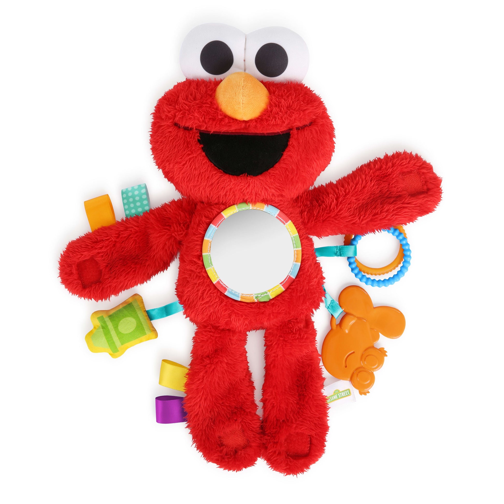 Sesame Street Elmo Travel Buddy Plush Take-Along Stroller Carrier Toy, Ages 0-12 Months