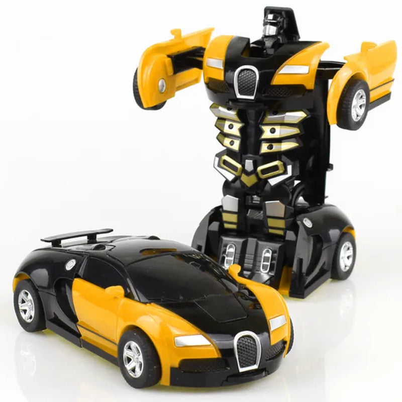 Mini 2 in 1 Car Toys One-Key Deformation Car Toys Automatic Transformation Robot Model Car Diecasts Toy Boys Gifts Children Toy