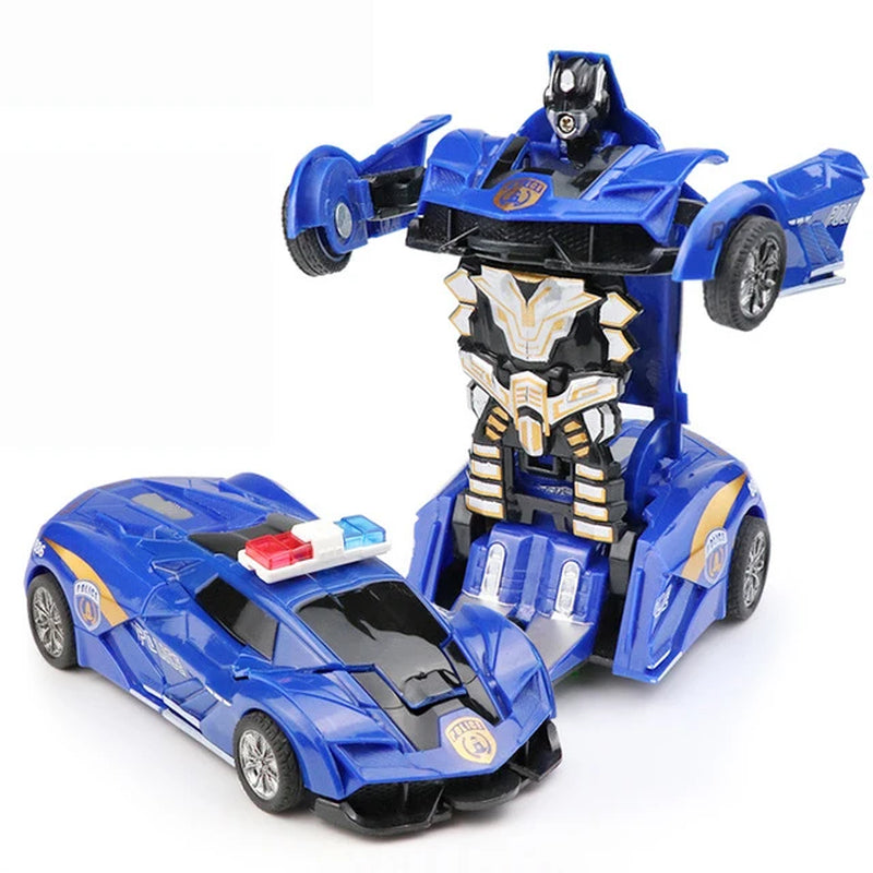 Mini 2 in 1 Car Toys One-Key Deformation Car Toys Automatic Transformation Robot Model Car Diecasts Toy Boys Gifts Children Toy