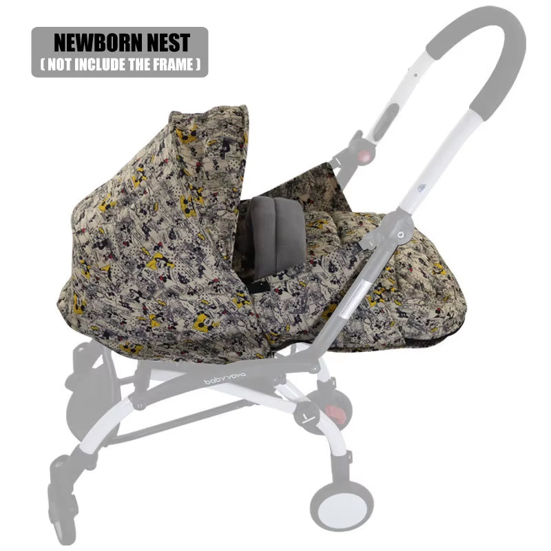Newborn Birth Nest 0-6M Baby Stroller Basket Suit for Yoyo Yoya Prams Carriages Winter Warm Sleep Bags Strollers Accessories