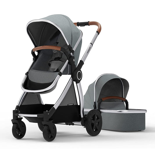 Ultimate2 Baby Stroller for Toddler with Removable Bassinet, Reversible Stroller Seat - Full-Size for Comfortable Outings with Baby - Smooth Glide Bassinet Stroller