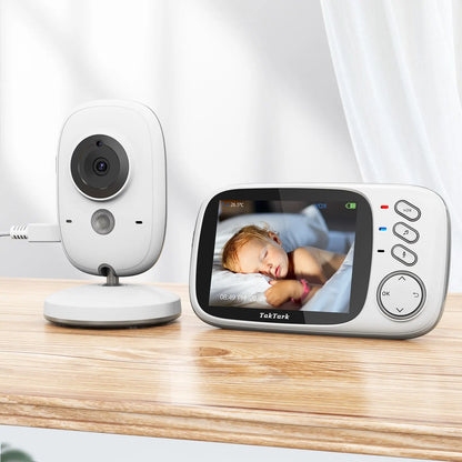 3.2 Inch Wireless Video Baby Monitor with Lullabies Auto Night Vision Two Way Intercom Temperature Monitoring Babysitter