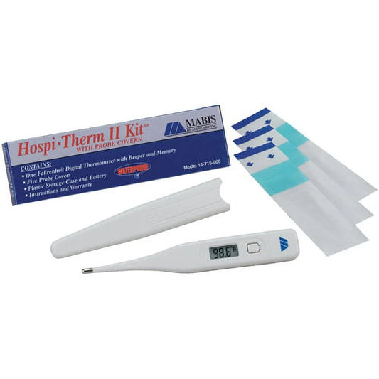 Digital Thermometer for Fever, Oral, Rectal Thermometer for Babies, Kids and Adults, Hospi-Therm II Medical Thermometer Kit