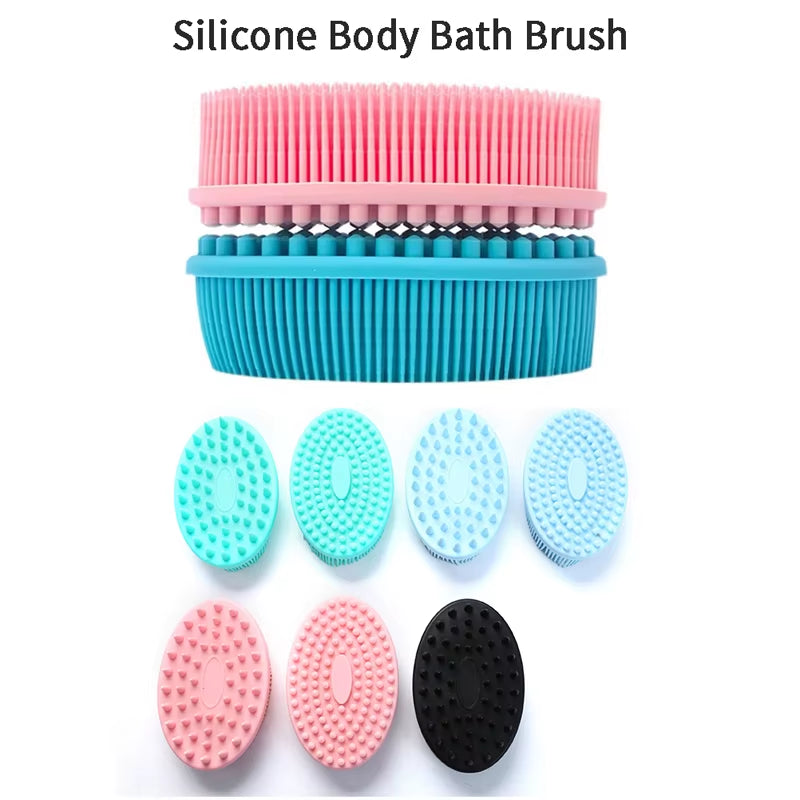 Silicone Body Brush Baby Shower Sponge Dry Massage Bath Towel for Body Bast Silicone Body Scrubber Back Scrubber
