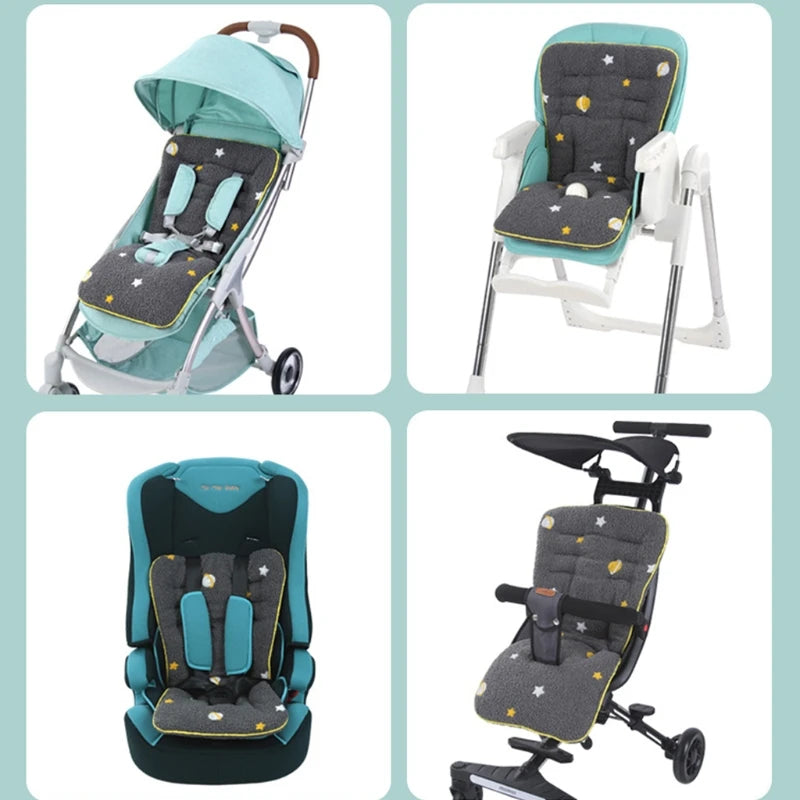 Lamb Wool Baby Stroller Seat Cushion Soft Car Seat Pad Newborn Stroller Buggy Pram Urine Pad Seat Cover Mat Pushchairs Mattress