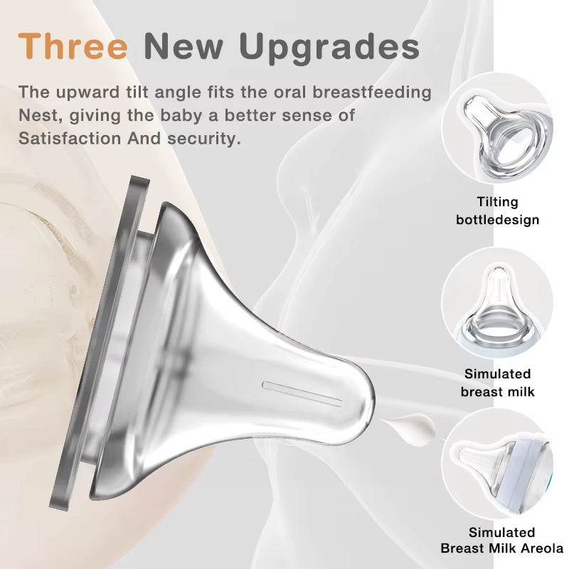 Glass Bottles Newborn Feeding Bottles 80ML/160ML Baby Bottle Anti-Flatulence Milk Feeding Bottles Infant BPA Free